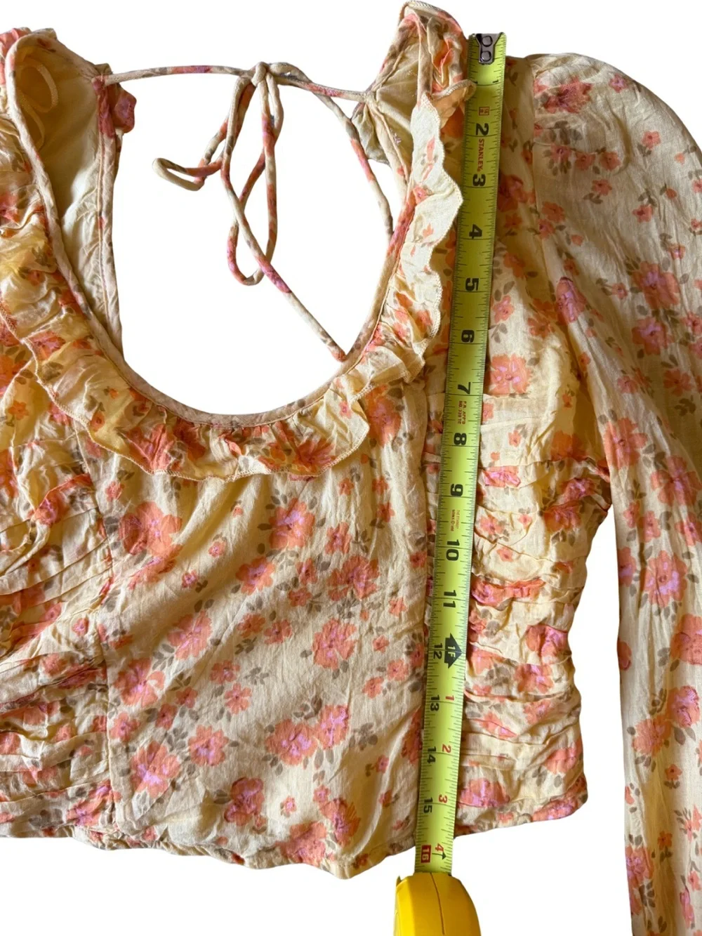 Free People Another Life Floral Top in Honey Combo XS